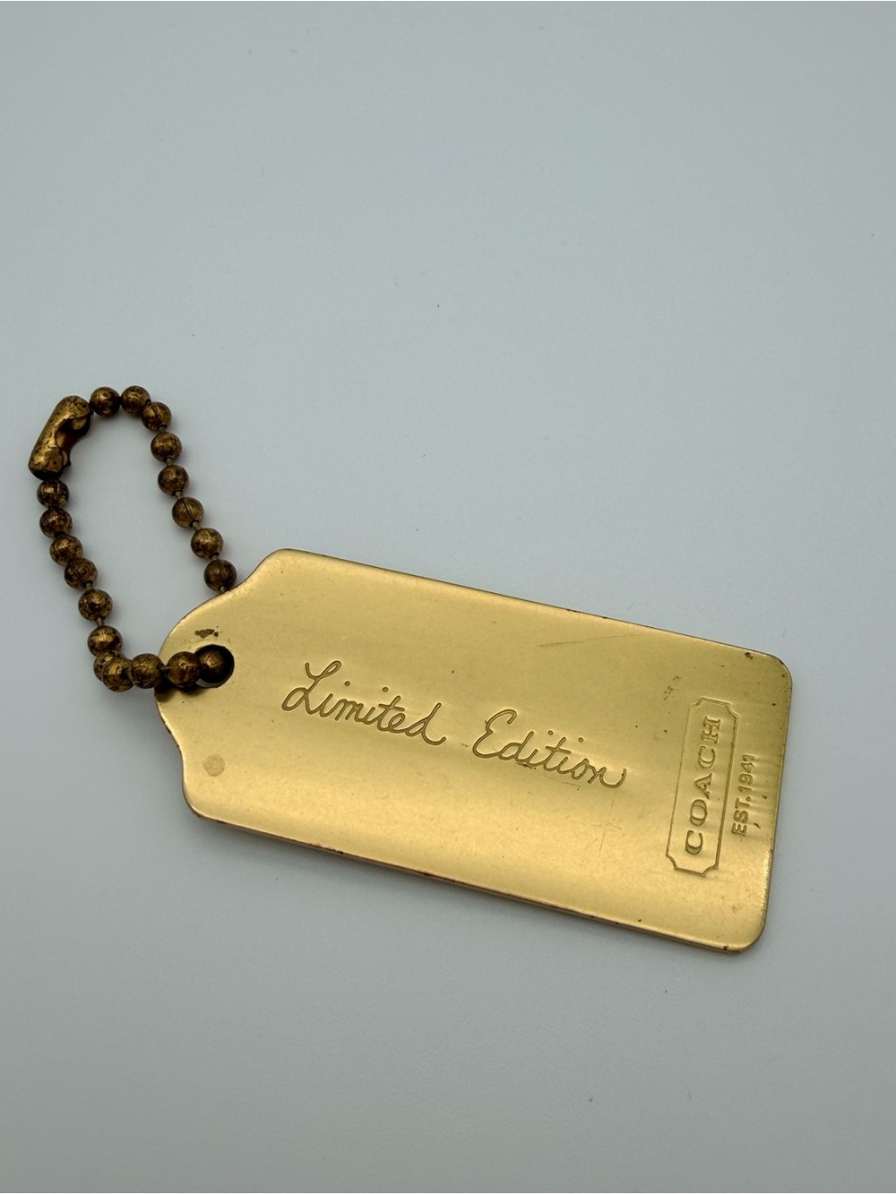 COACH Vintage Brass Hangtag with Limited Edition on back - Picture 3 of 5